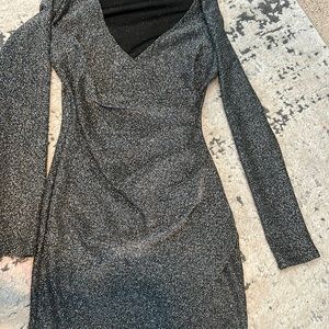 Size(s) glittery black dress